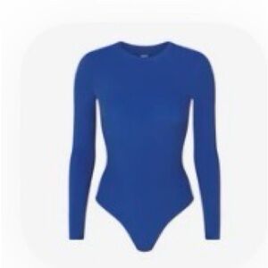 SKIMS Royal Blue Long Sleeve Bodysuit